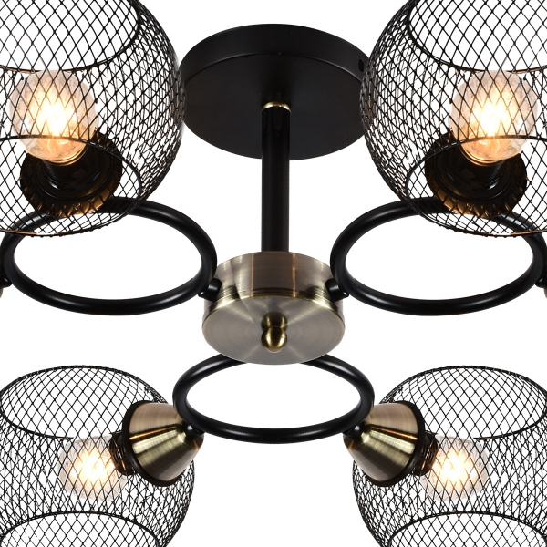 Люстра на штанге Reluce 01281-0.3-06 BK+AB