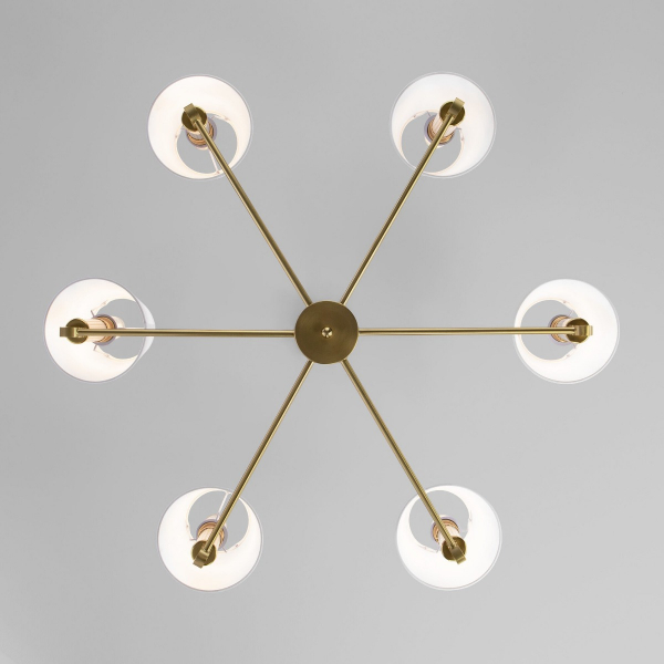 Люстра на штанге Eurosvet Conso 60145/6 латунь Smart a061950