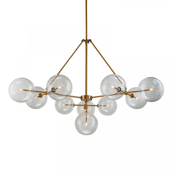 Люстра на штанге Delight Collection Globe Mobile KG0965P-10B brass