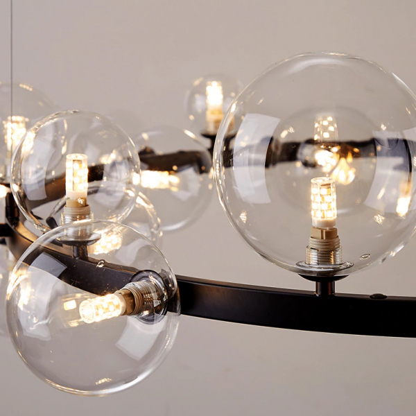 Подвесной светильник Delight Collection Art Deco Bubble 8828P/L black/clear