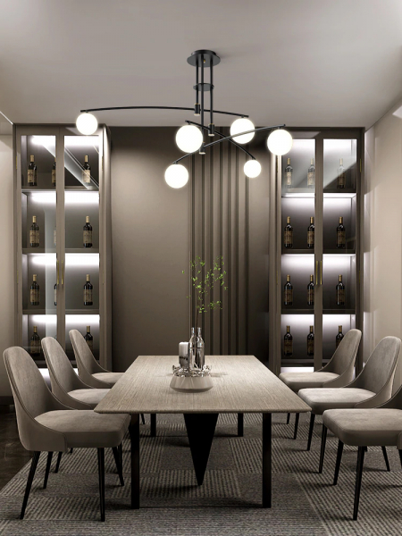 Люстра на штанге Delight Collection 8119P/6 black