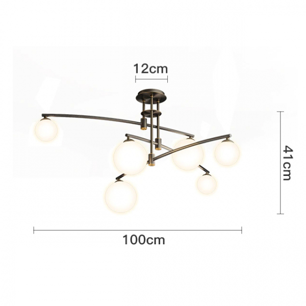 Люстра на штанге Delight Collection 8119P/6 black