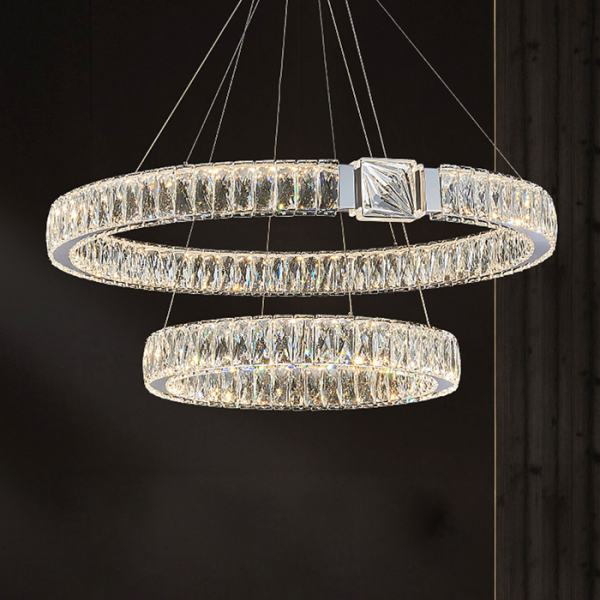 Подвесная люстра Delight Collection D8010P/2R/D800+600 silver