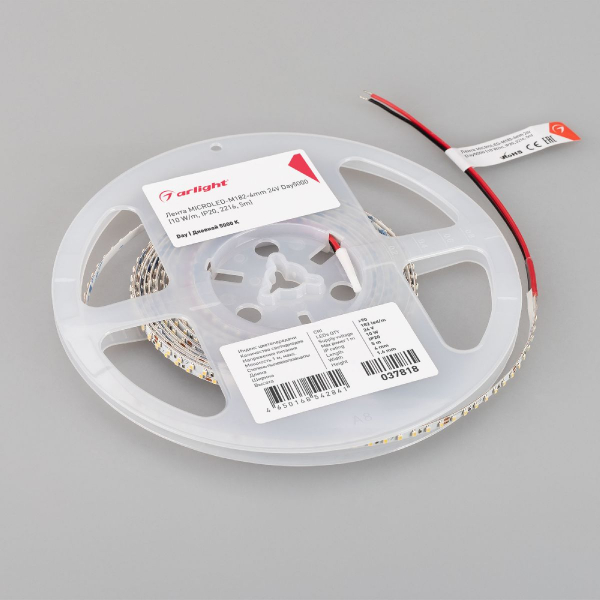 Светодиодная лента Arlight MICROLED-M182-4mm 24V Day5000 10 W/m, IP20, 2216, 5m 037818