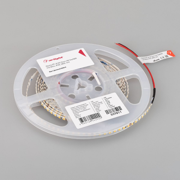 Светодиодная лента Arlight RT-A160-5mm 24V Day5000 15 W/m, IP20, 2835, 5m 037811
