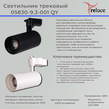 Reluce 05830-9.3-001QY LED30W WT