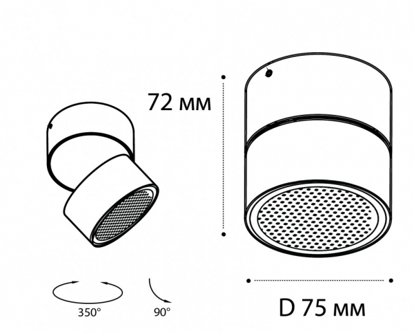 Накладной спот Italline IT02-005 white 3000K