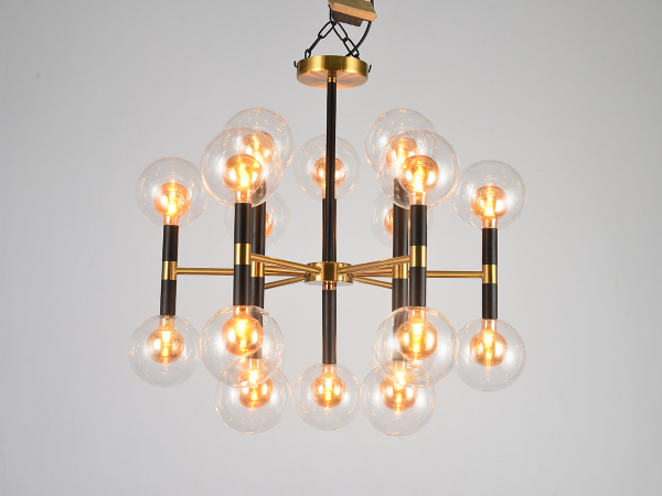 Люстра на штанге Elvan LU-7630/18-G9-GlBkCl