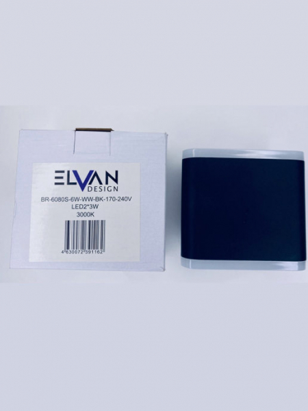 Уличный настенный светильник Elvan GW-6080S-6W-WW-BK