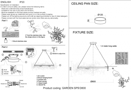 Crystal Lux GARDEN SP9 D800 CHROME