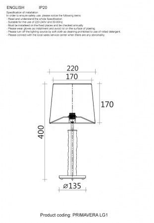 Crystal Lux PRIMAVERA LG1 CHROME