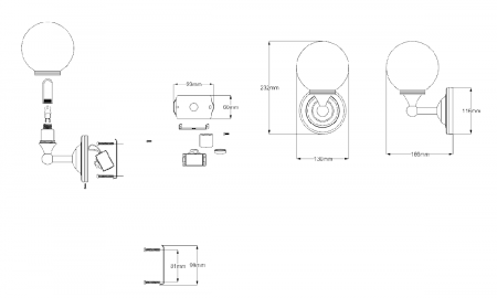 Elstead Lighting BATH/AUSTEN4 PB
