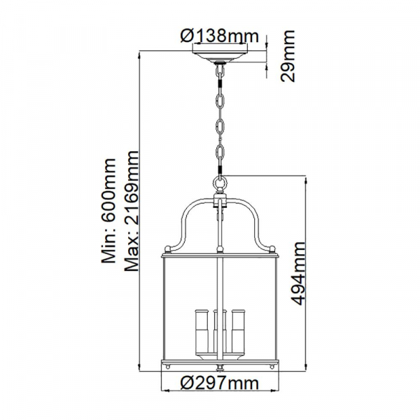 Подвесной светильник Hinkley Gentry HK-GENTRY-P-M-PW