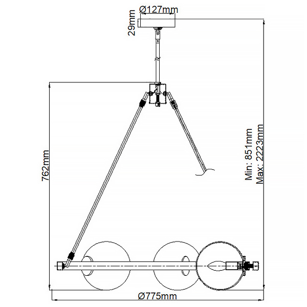 Подвесная люстра Feiss Harper (fe) QN-HARPER5