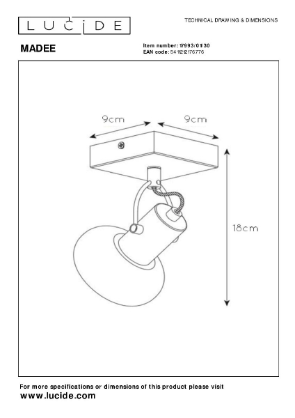 Спот Lucide Madee 17993/01/30