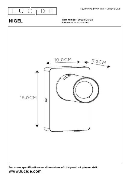 Спот Lucide Nigel 09929/06/02