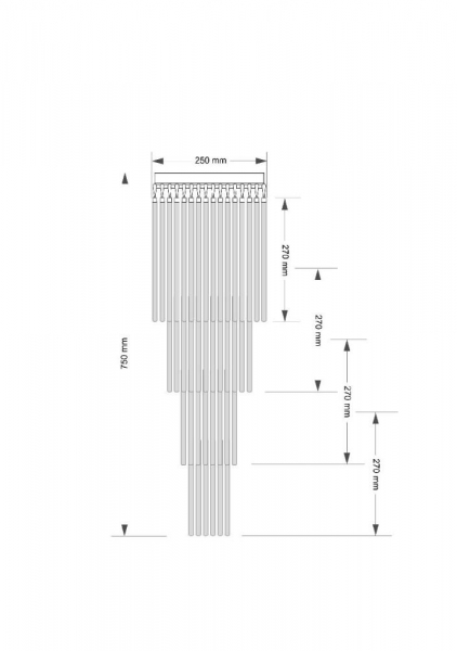 Каскадная люстра Kutek Filago FIL-PLM-7(BN)250/270