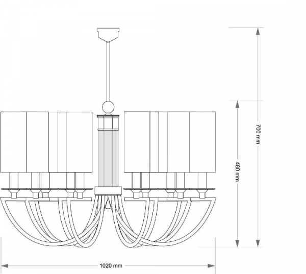 Люстра на штанге Kutek Lea LEA-ZW-12(BN/A)
