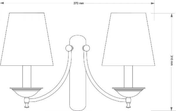 Бра Kutek San Marino Lampshade SAN-K-2(P/A)CR