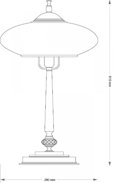 Настольная лампа Kutek San Marino Shade SAN-LG-1(P)CR