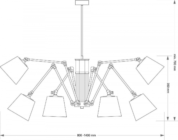Люстра на штанге Kutek Tadea TAD-ZW-6(BN/A)