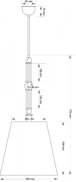 Подвесной светильник Kutek Tamara TAM-ZWD-1(N/A)