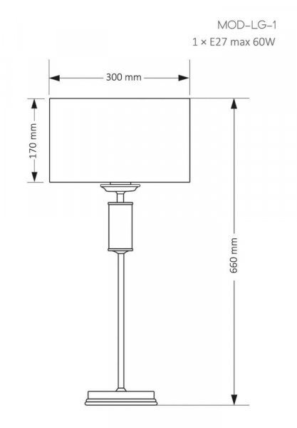 Настольная лампа Kutek Mood Modesto MOD-LG-1(CC)