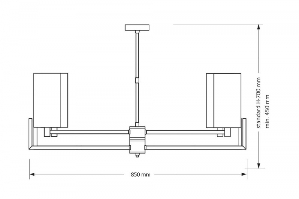 Люстра на штанге Kutek Mood Nemi NEM-ZW-4 (N)