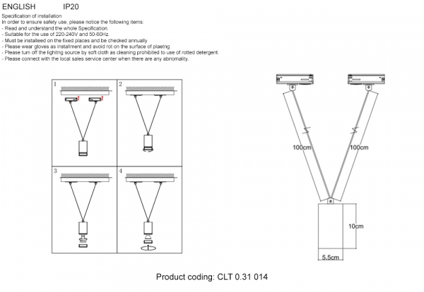 Трековый однофазный светильник Crystal Lux CLT 0.31 014 WH