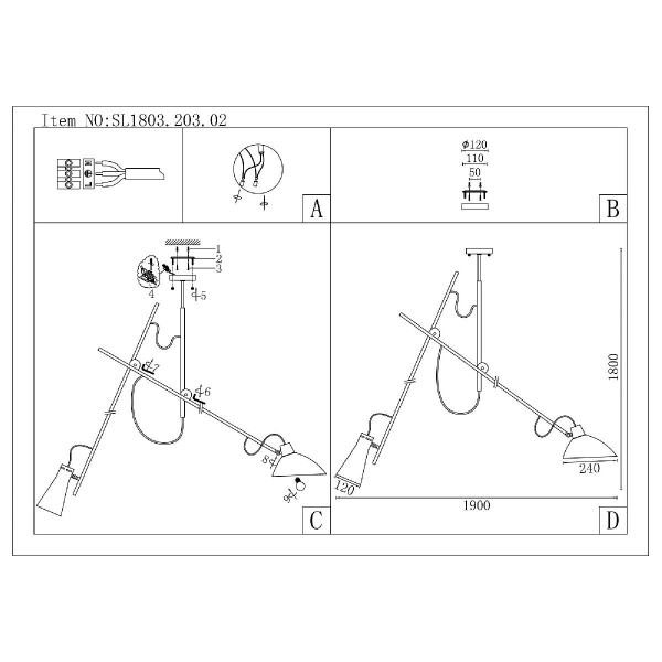 Подвесной светильник ST Luce Jarro SL1803.203.02