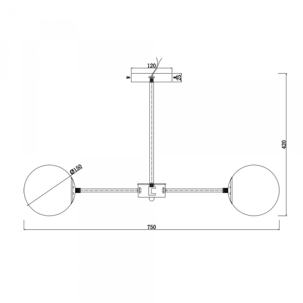 Люстра на штанге Escada Ethereal 2110/6P Gold