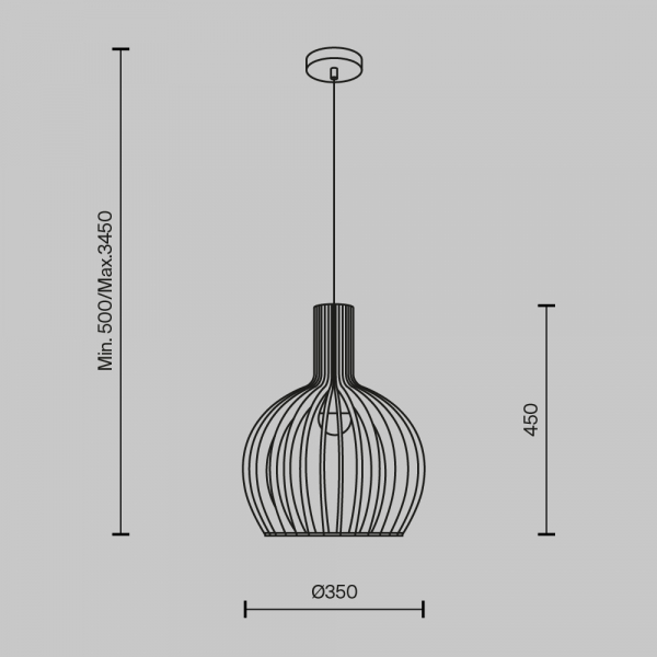 Подвесной светильник Maytoni Roots MOD194PL-01W