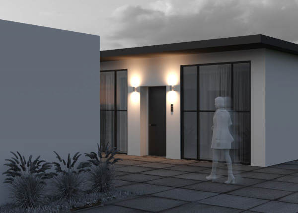 Уличный настенный светильник Maytoni Shim O303WL-L10W3K