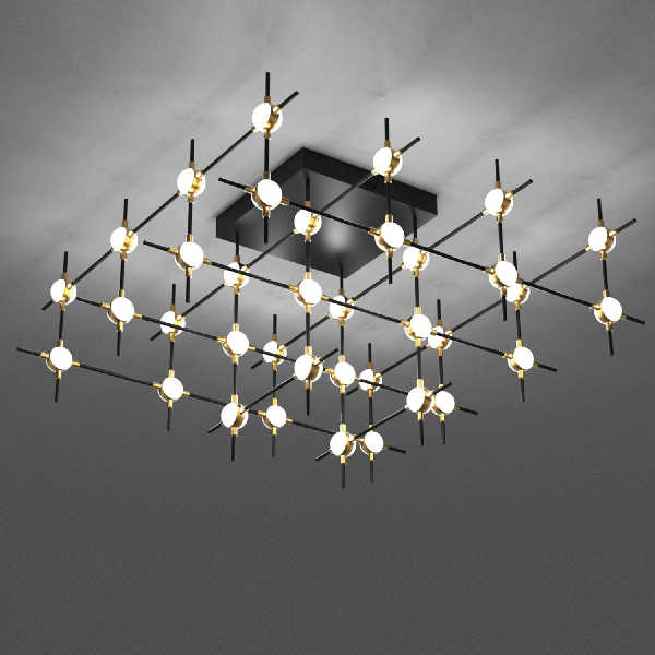 Потолочная люстра DeLight Collection Molecular MX18001067-36A black/gold