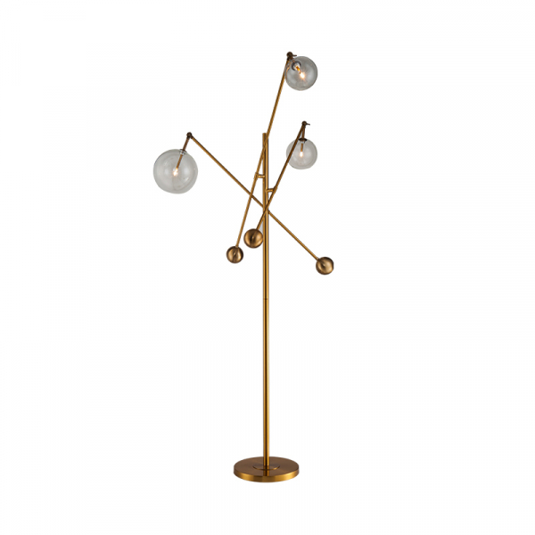 Торшер DeLight Collection Globe Mobile KG0965F-3 brass