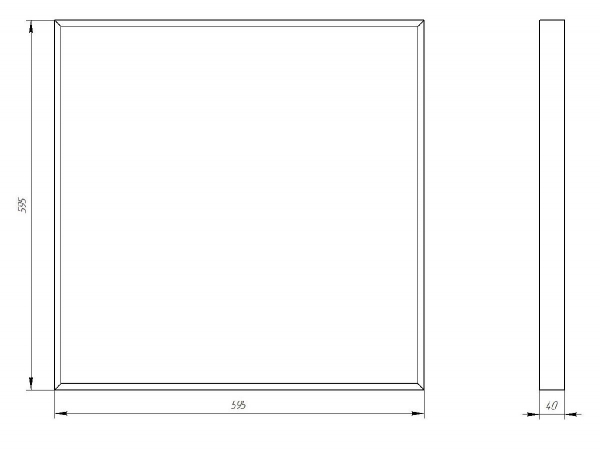 Светодиодная панель Эра SPO-910-2-40K-045 Б0046481