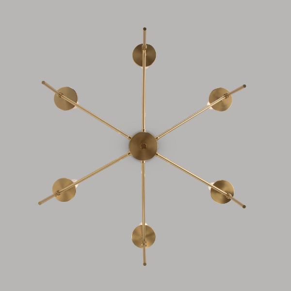 Люстра на штанге Eurosvet Anders 60142/6 латунь Smart a061930