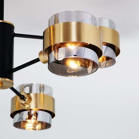 Eurosvet 70127/6 черный/дымчатый