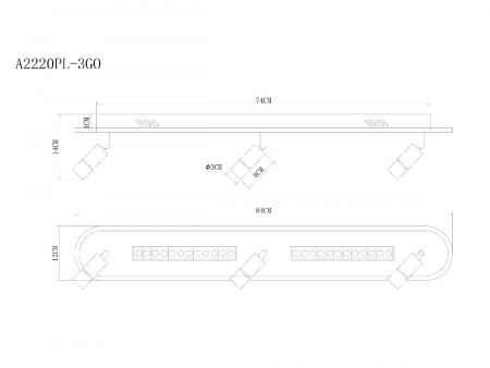 Arte Lamp A2220PL-3GO
