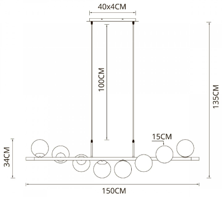 Arte Lamp A2224SP-8BK