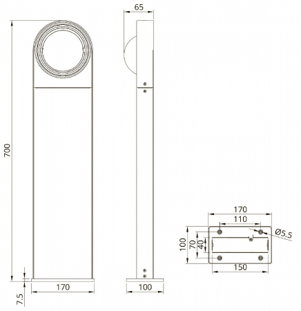 Arte Lamp A1831PA-1BK
