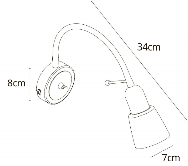 Бра Arte Lamp Lettura A7009AP-1WH