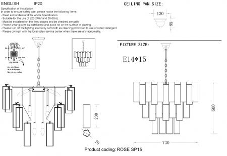 Crystal Lux ROSE SP15 BRASS