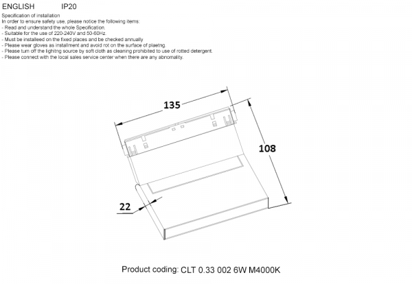Трековый магнитный светильник Crystal Lux CLT 0.33 002 6W WH M4000K