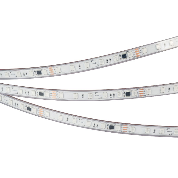 Светодиодная герметичная лента Arlight SPI-PS-B60-12mm 24V RGB-PX6-BPT (12 W/m, IP67, 5060, 5m) 039181