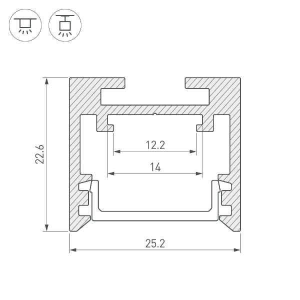Профиль Arlight SL-LINE-2522-2500 WHITE 043110