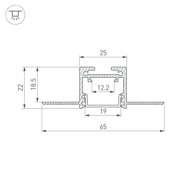 Профиль Arlight SL-LINIA20-FANTOM-2500 WHITE 043118