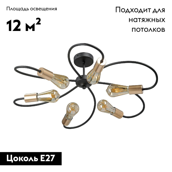 Потолочная люстра Vitaluce V3076-1/6PL
