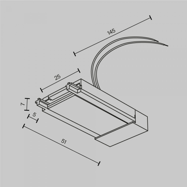Ввод питания Maytoni Accessories for tracks Radity TRA084B-11W