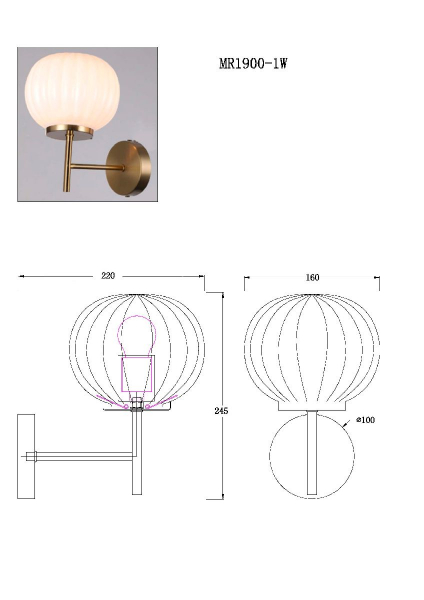 Бра MyFar Eliza MR1900-1W